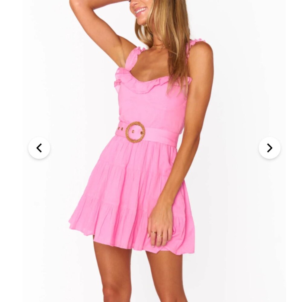 Show Me Your Mumu Jolene Pink Lemonade Mini Dress